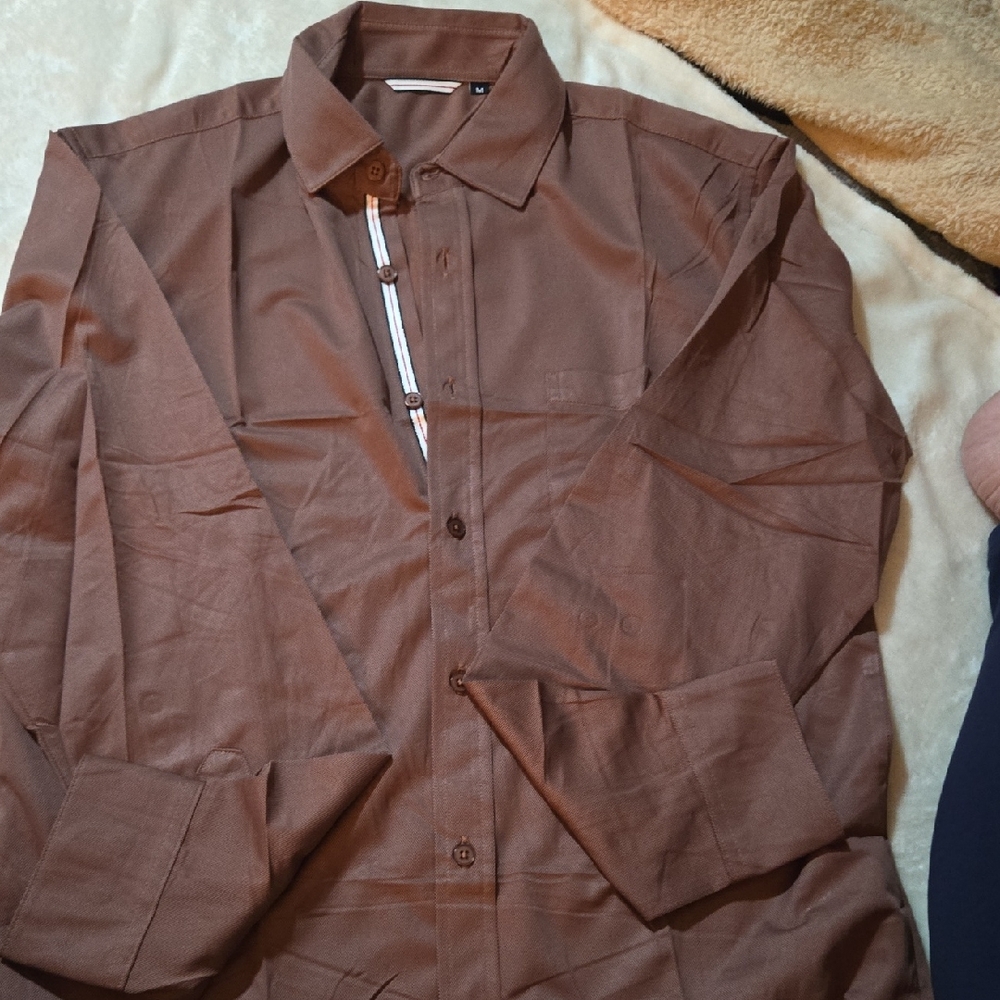 Brown Button-Up Shirt